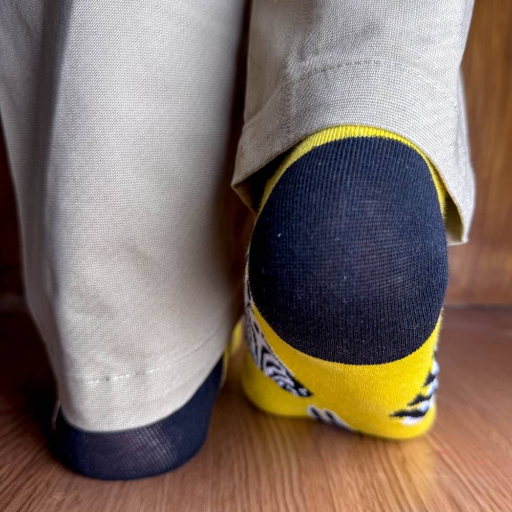 Yellow Ankle Length Socks for Men