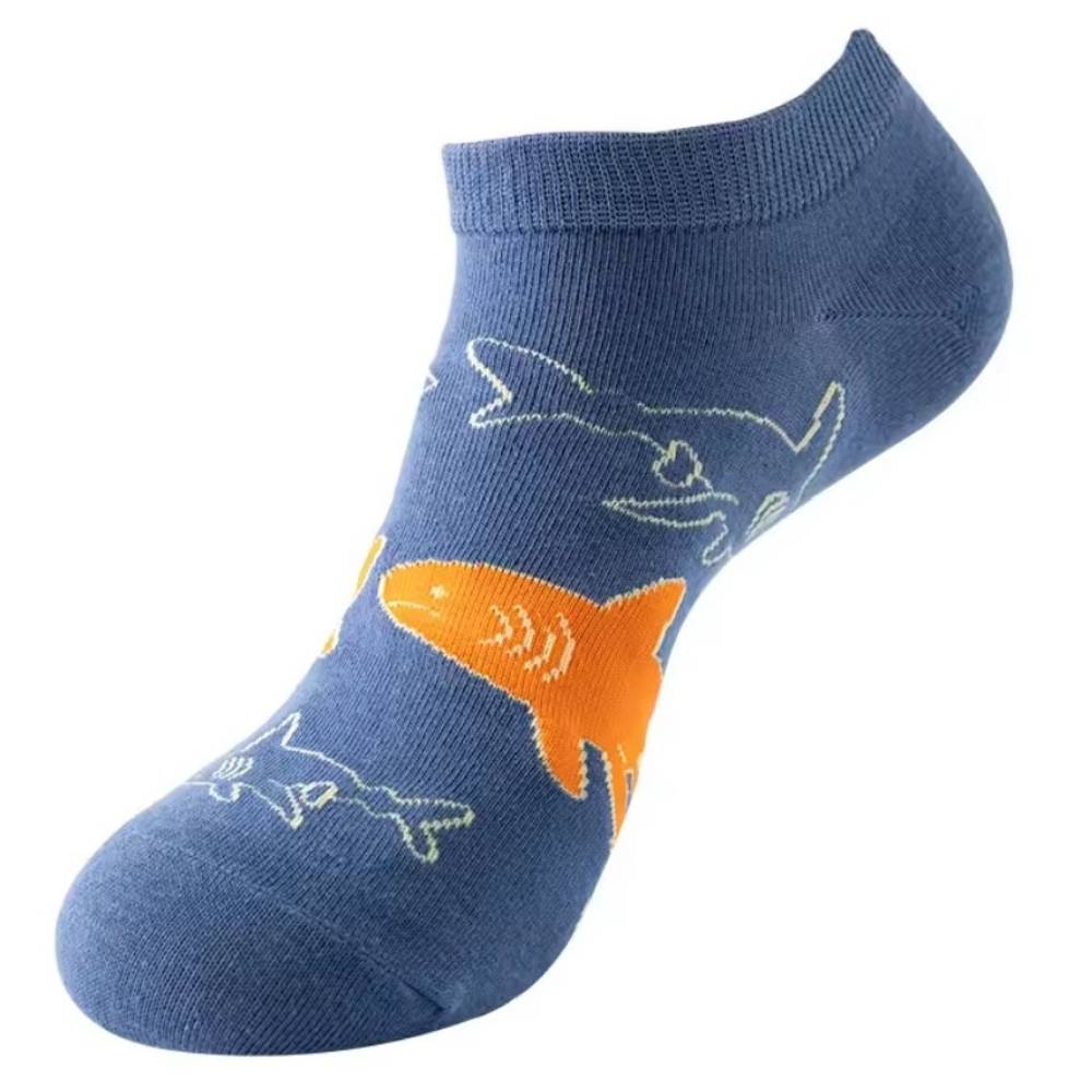 Blue Ankle Length Socks for Men