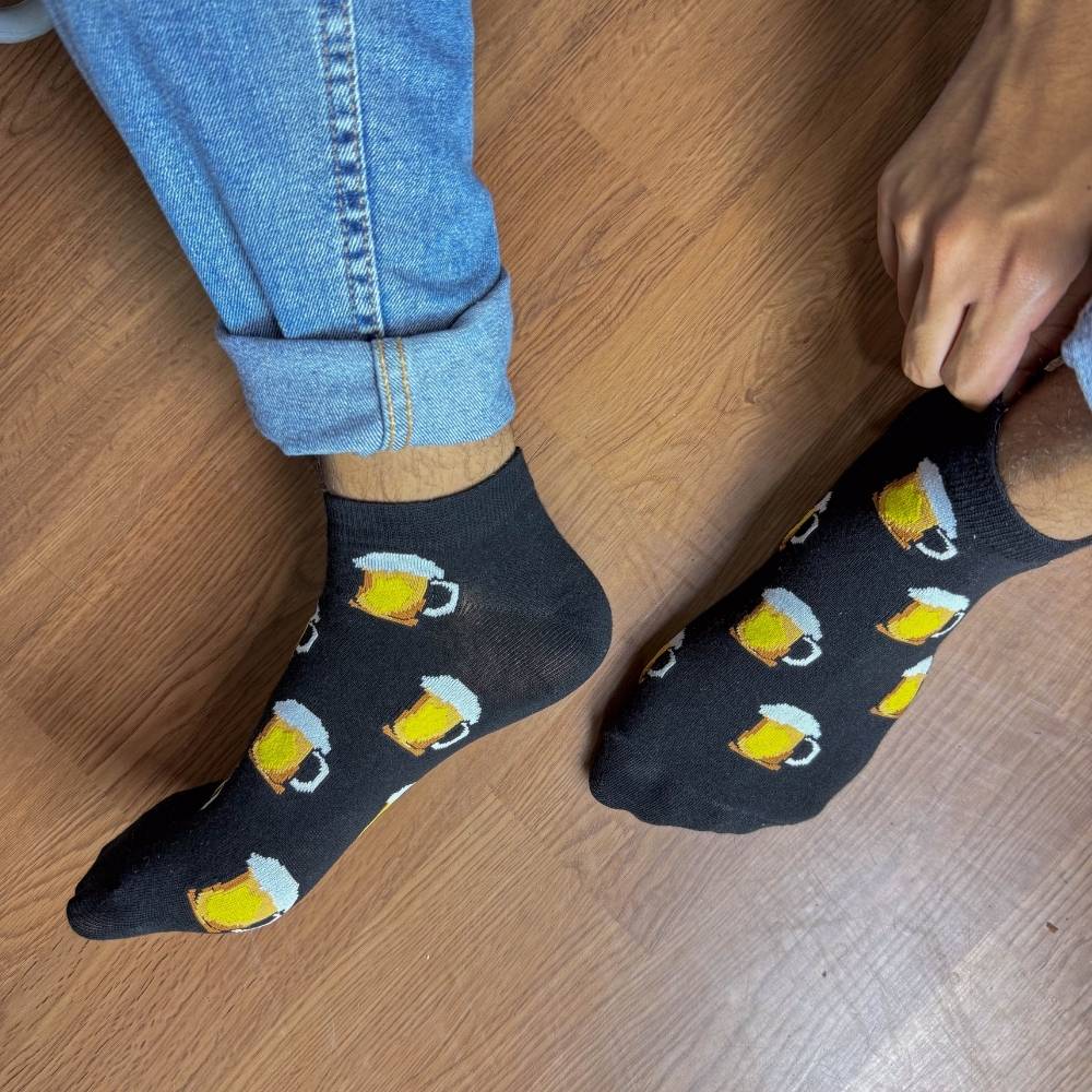 Black Ankle Length Socks for Men