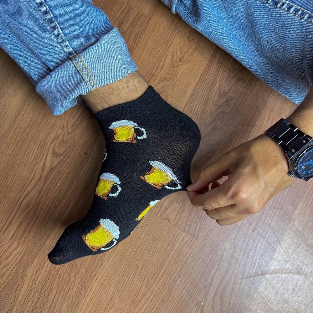 Black Ankle Length Socks for Men