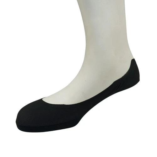 Black No Show Loafer Socks for Men