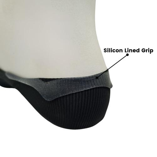 Black No Show Loafer Socks for Men