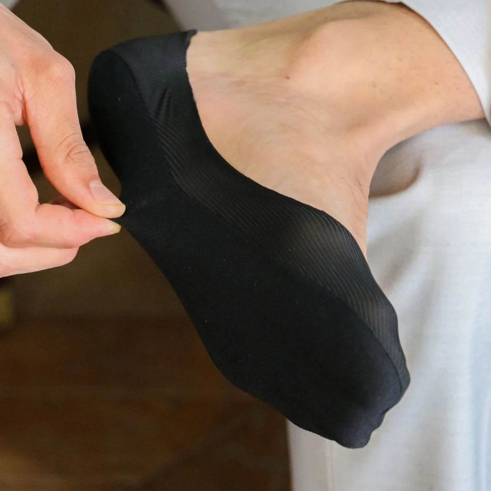 Grey No Show Loafer Socks for Men