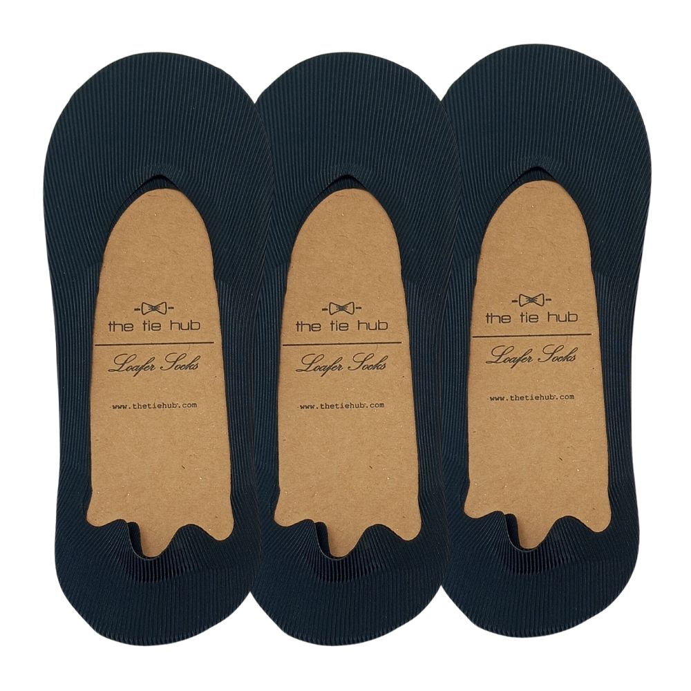 Navy Blue No Show Loafer Socks for Men