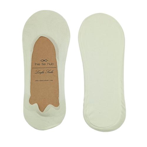 White No Show Loafer Socks for Men
