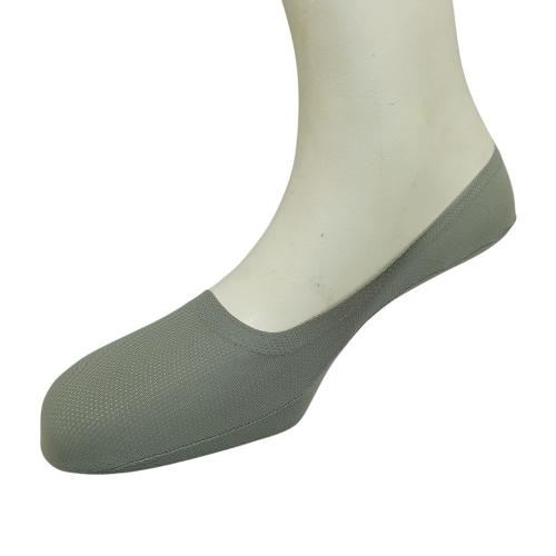 Grey No Show Loafer Socks for Men