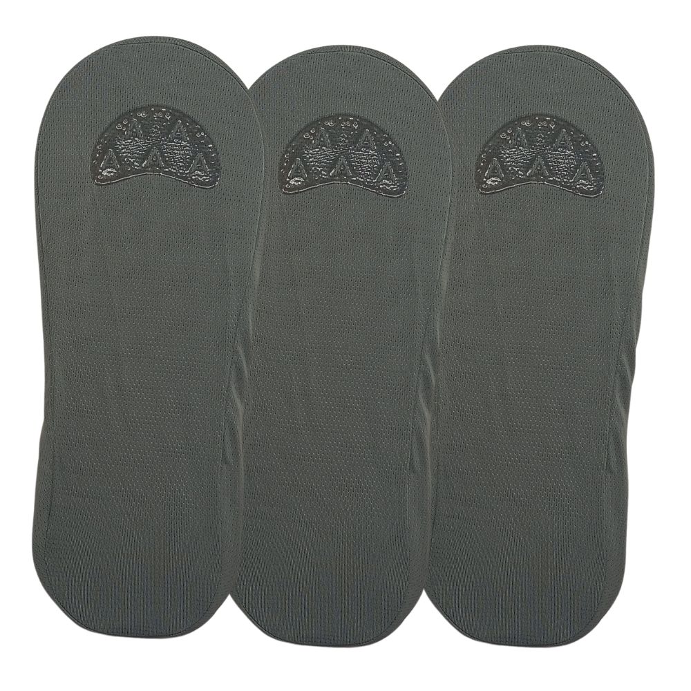 Grey No Show Loafer Socks for Men