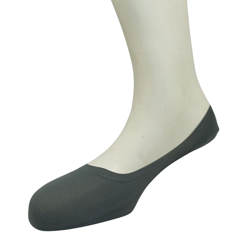 Grey No Show Loafer Socks for Men