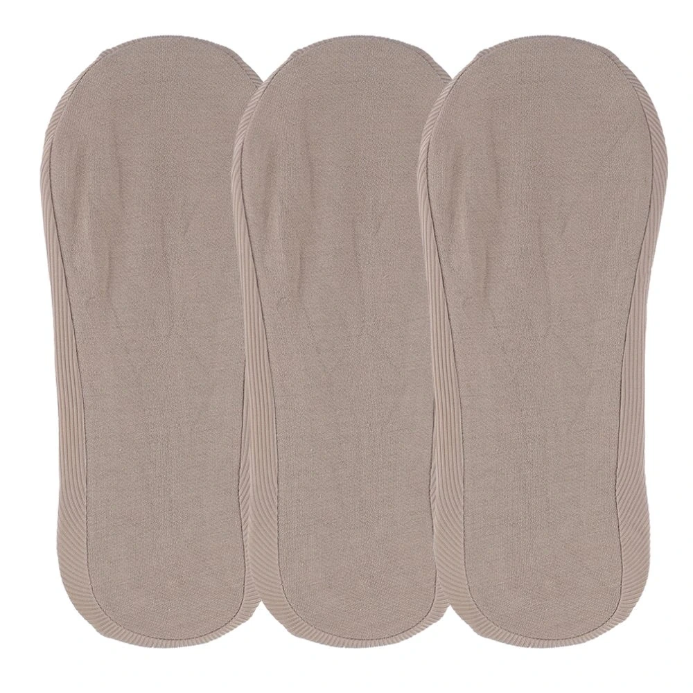 Cream No Show Loafer Socks for Men