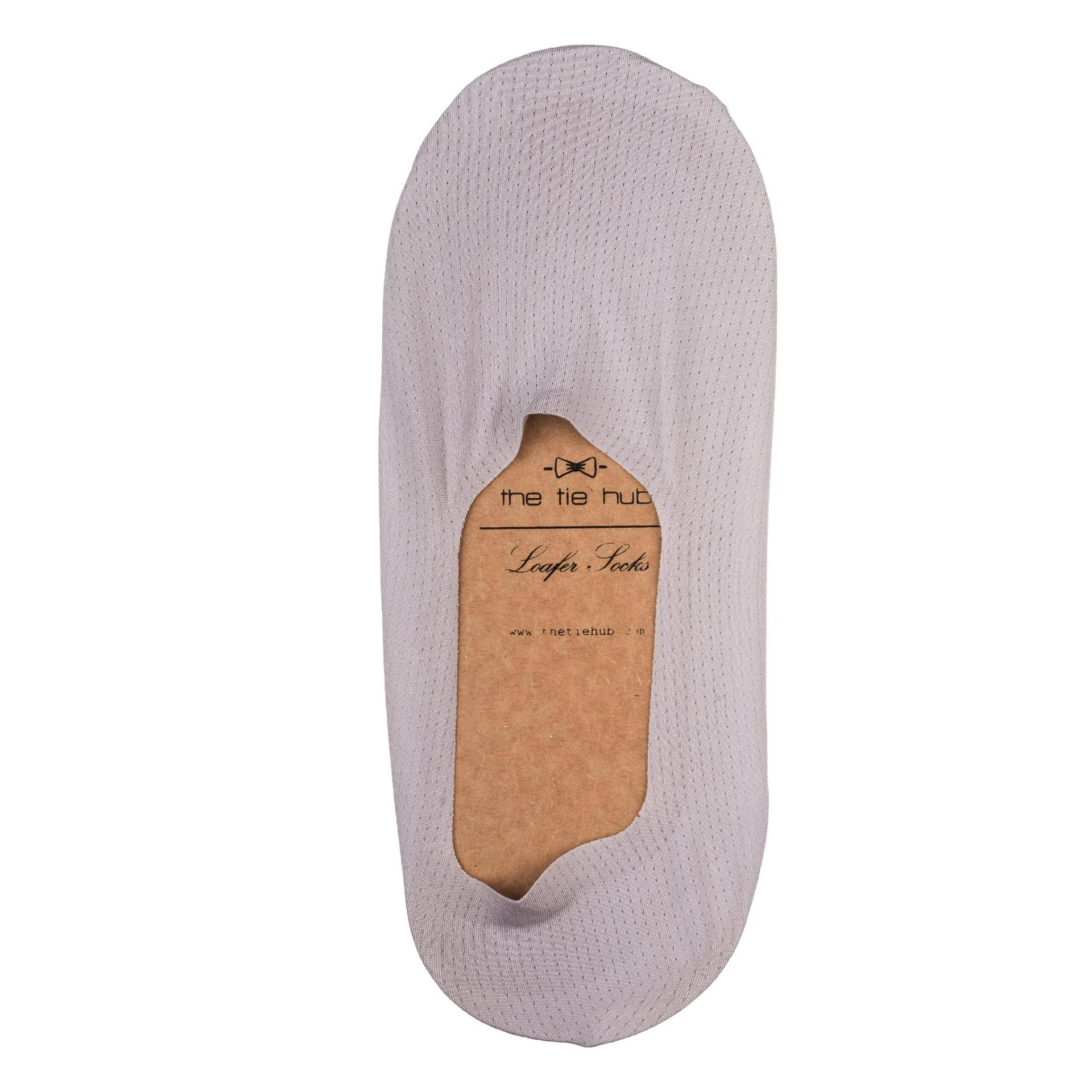 Grey No Show Loafer Socks for Men