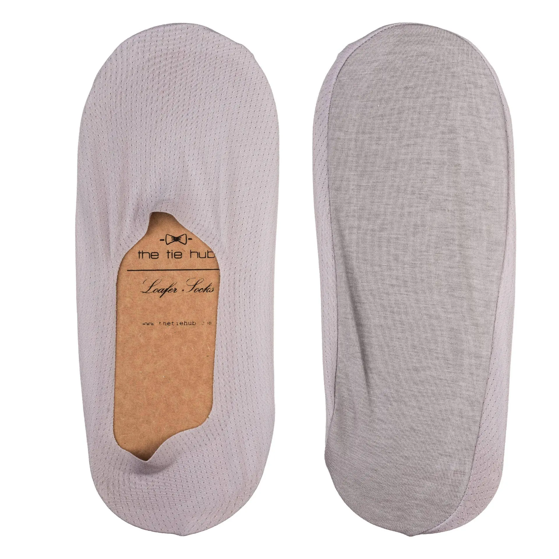 Grey No Show Loafer Socks for Men