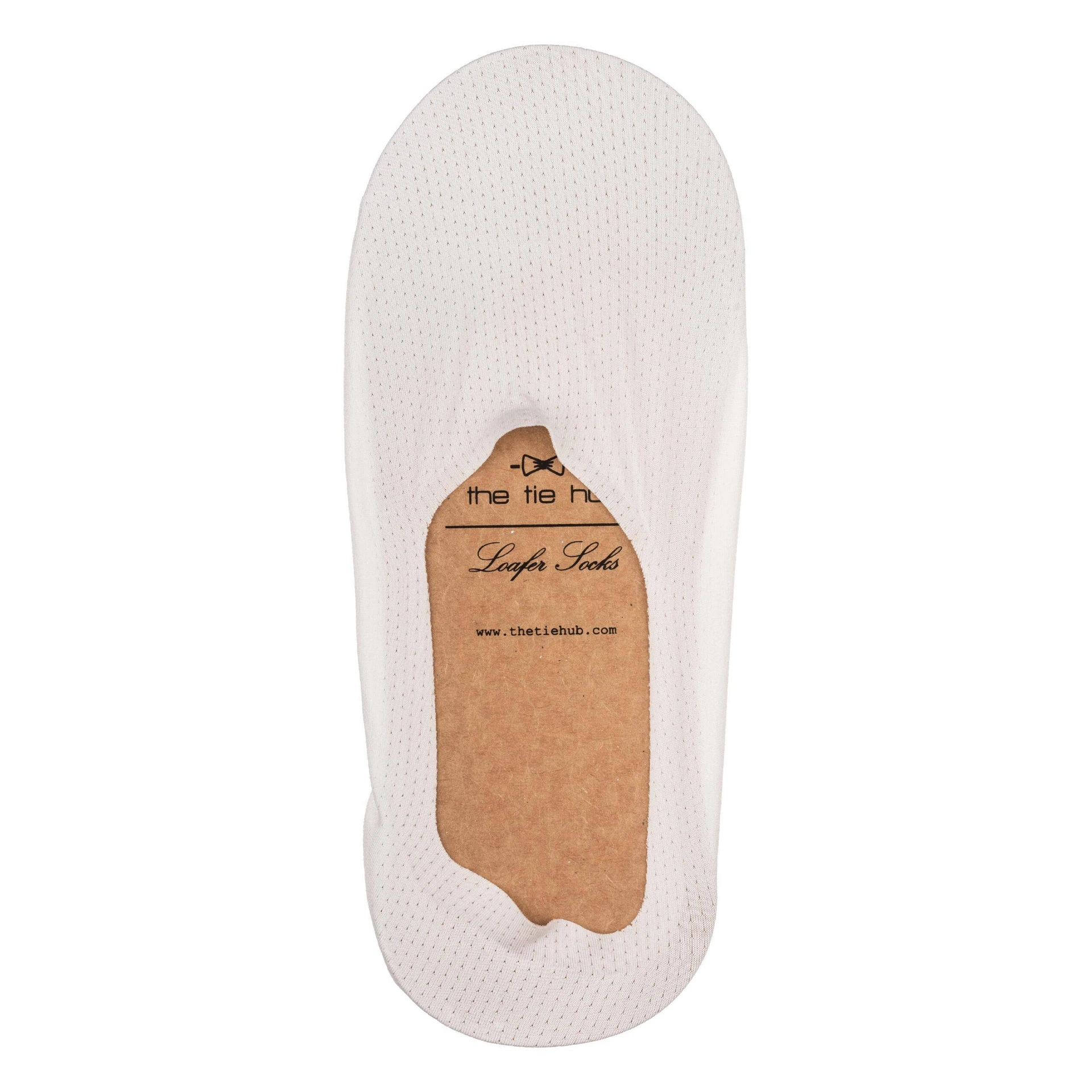 White No Show Loafer Socks for Men
