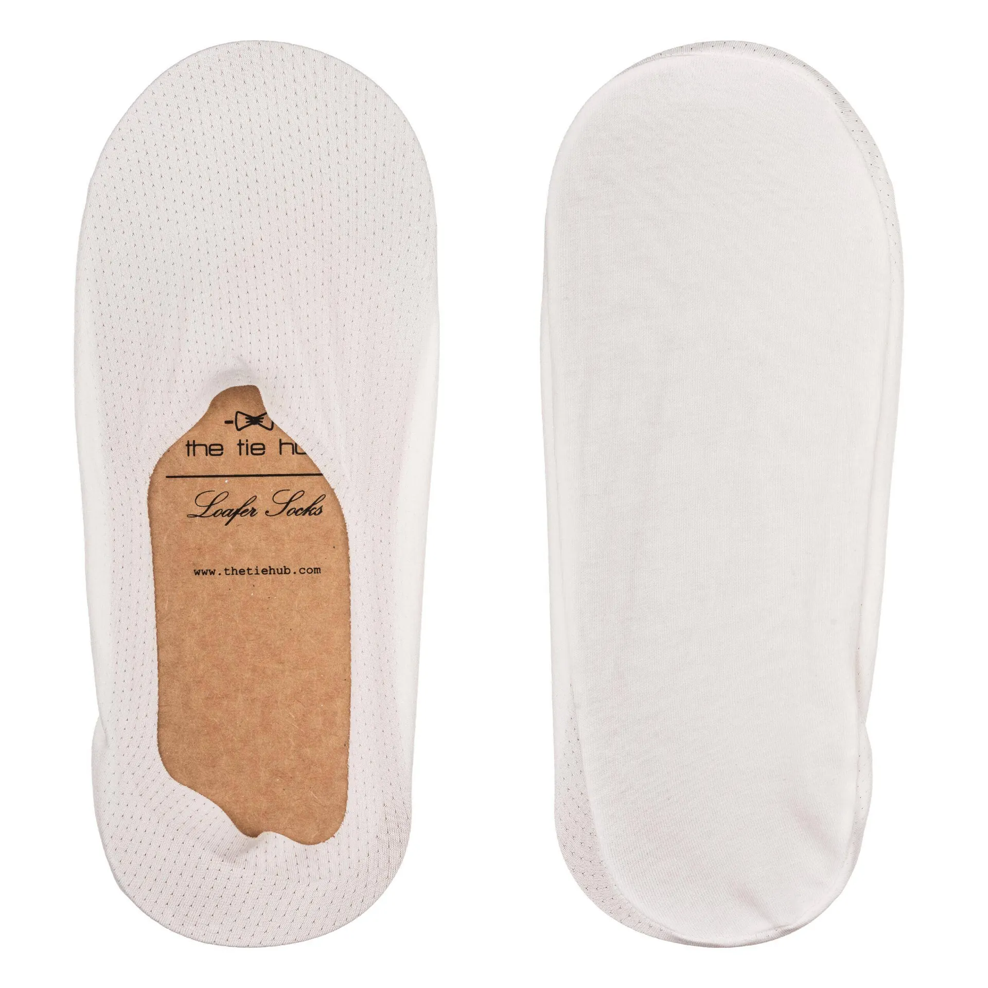 White No Show Loafer Socks for Men
