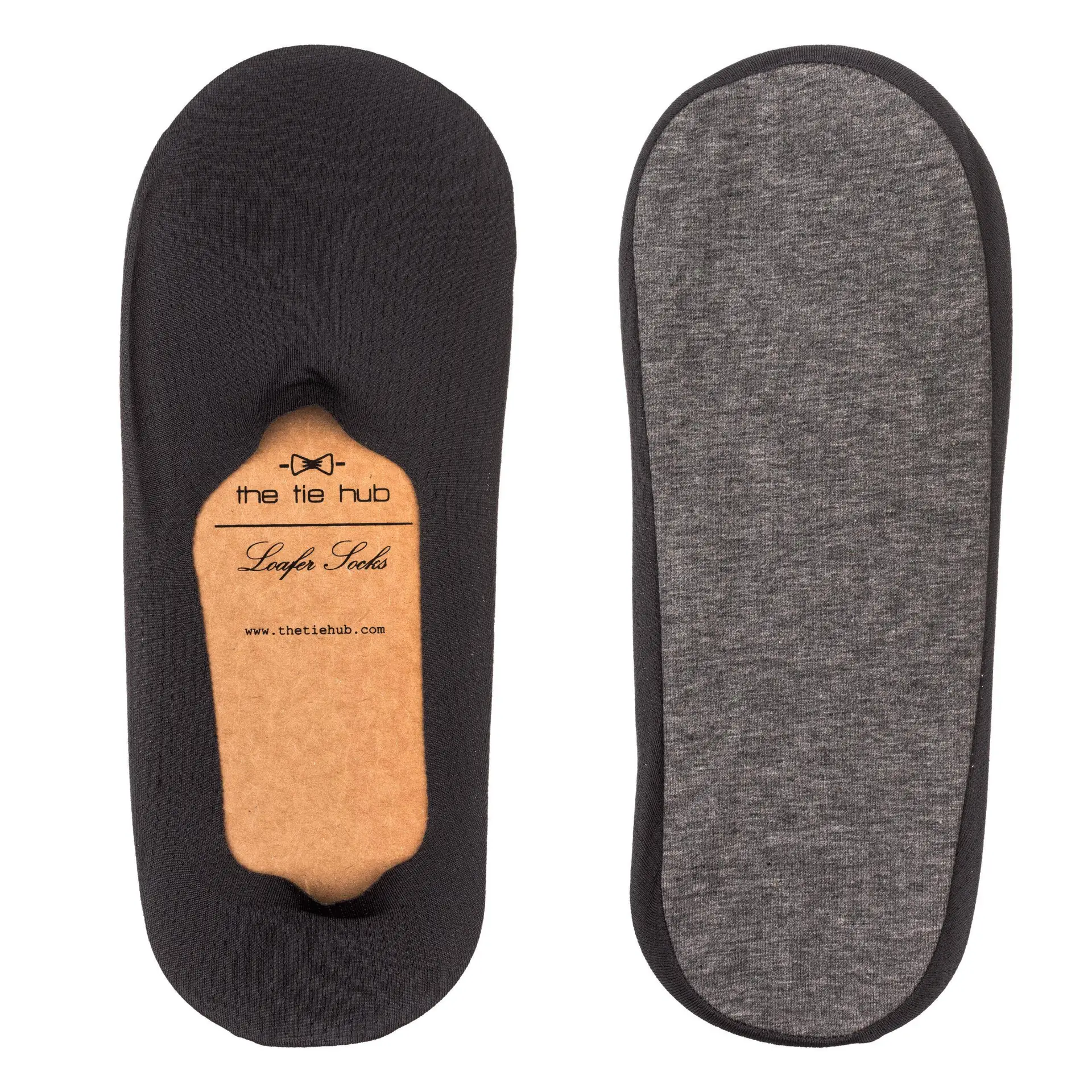 Grey No Show Loafer Socks for Men