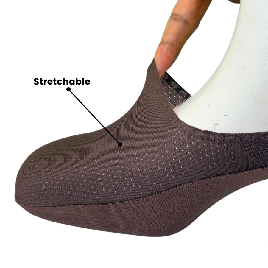Brown No Show Loafer Socks for Men