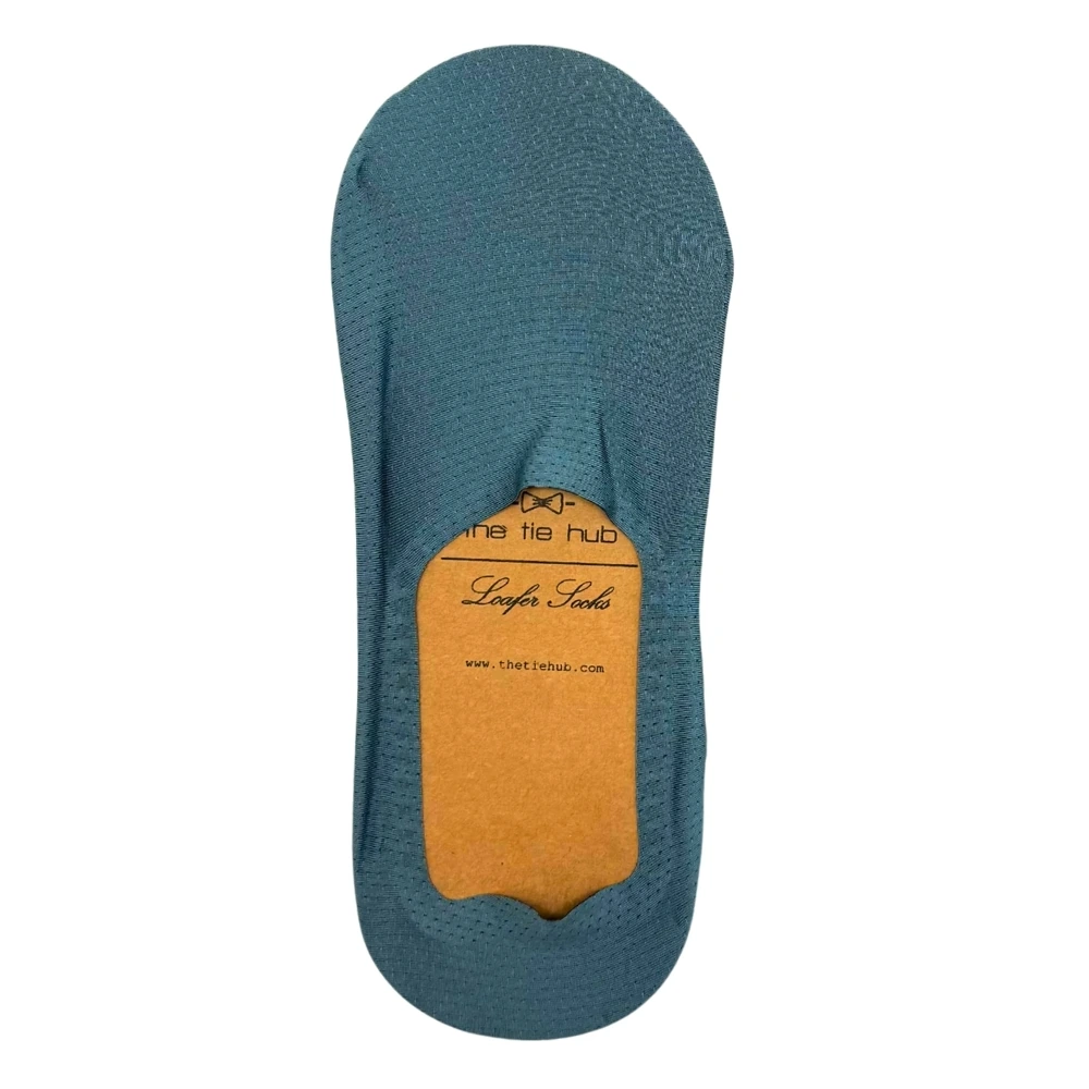 Blue No Show Loafer Socks for Men