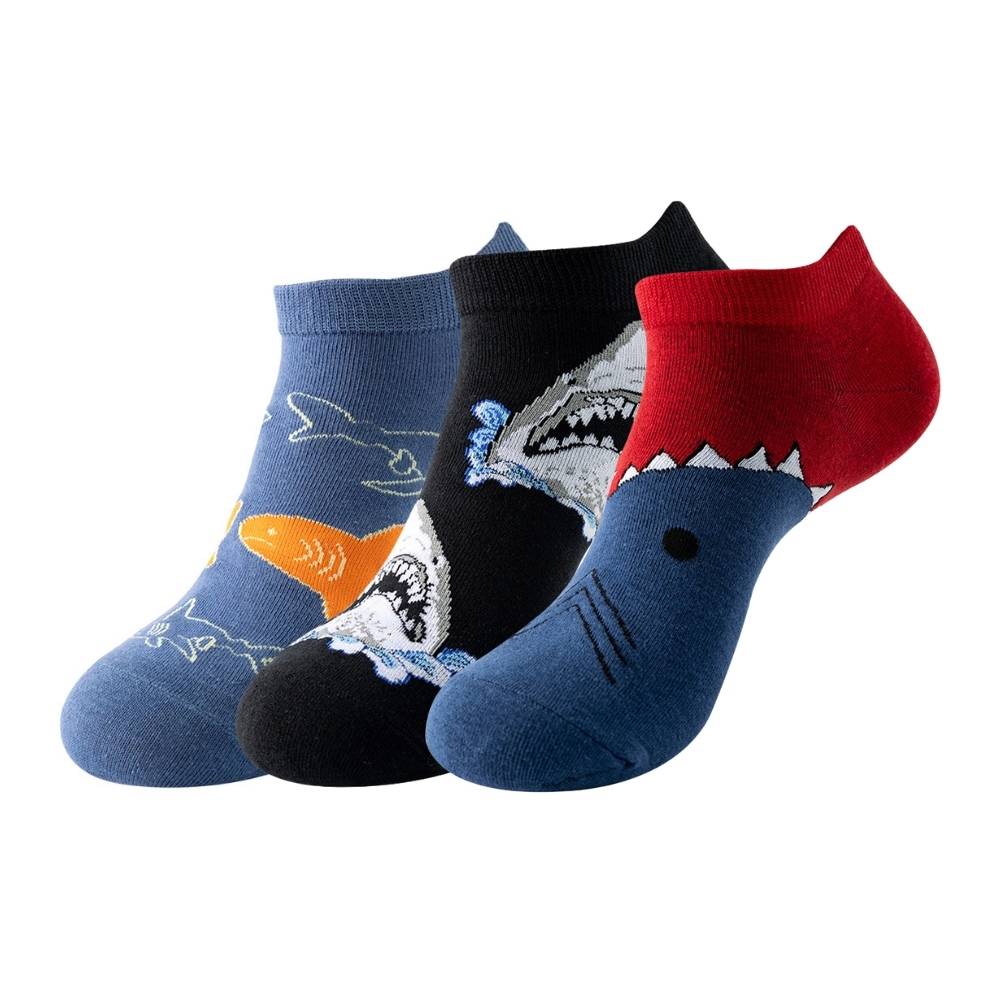 Multicolor Ankle Length Socks Pack of 3 for Men