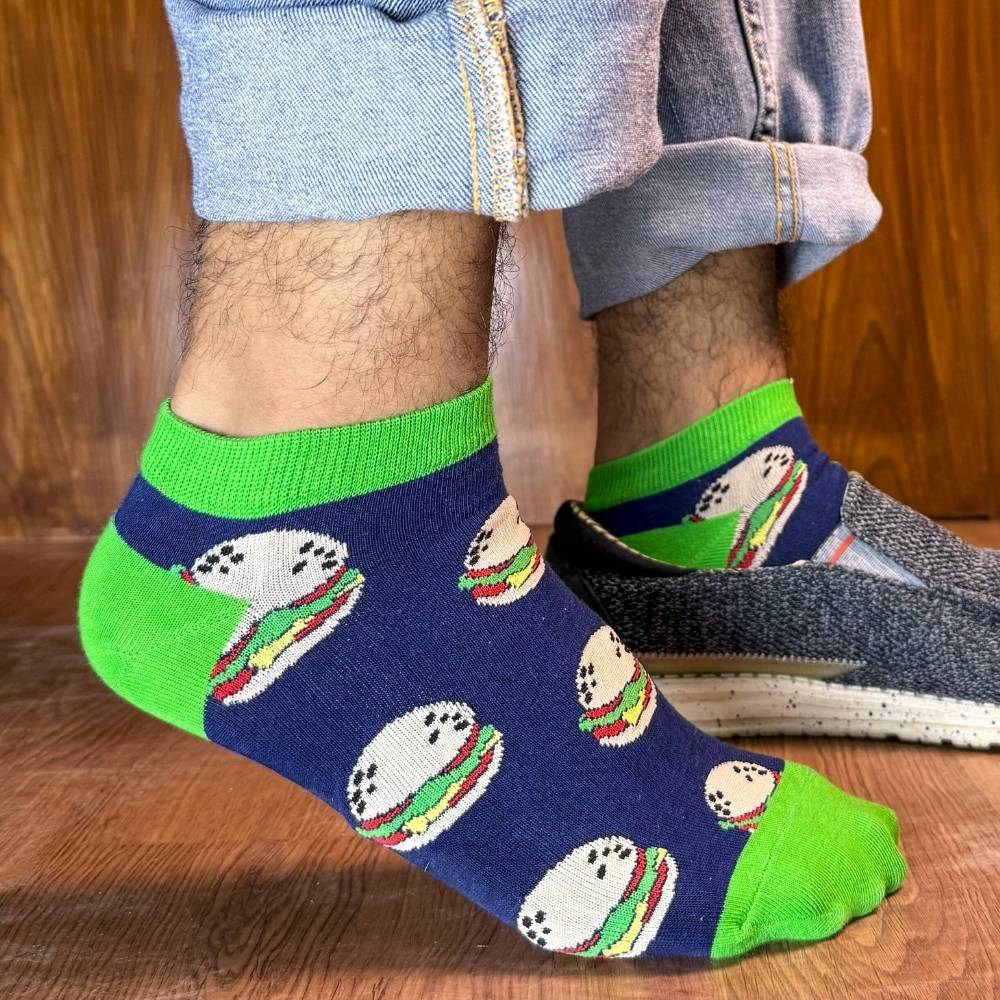 Multicolor Ankle Length Socks Pack of 3 for Men