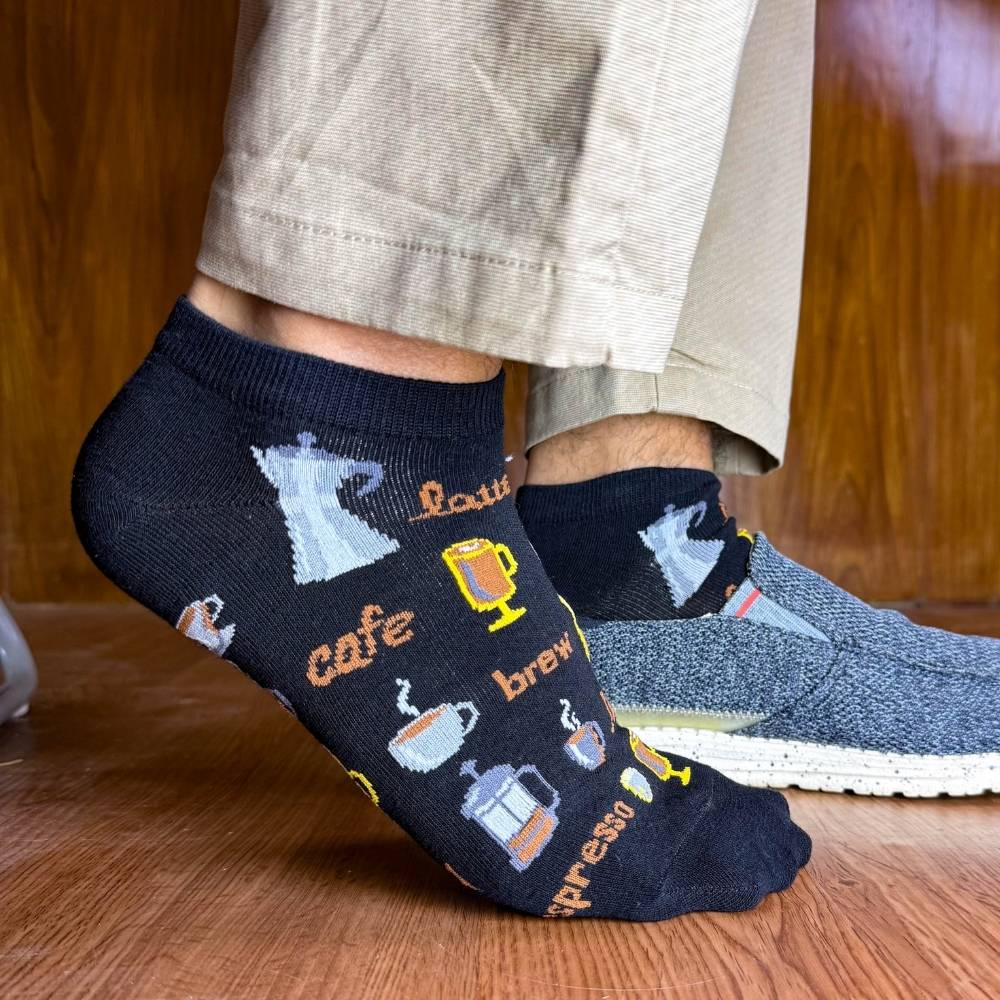 Multicolor Ankle Length Socks Pack of 3 for Men