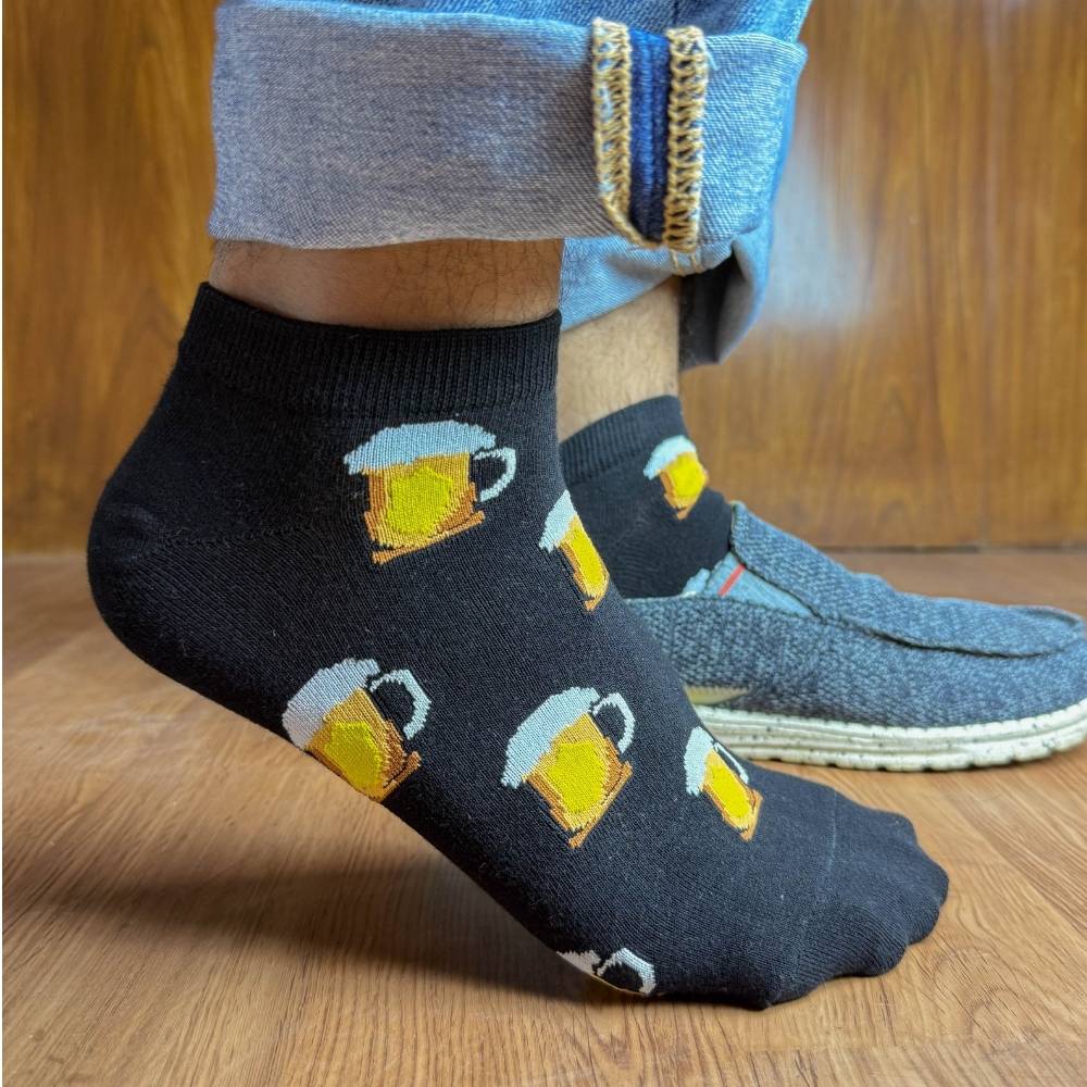Multicolor Ankle Length Socks Pack of 3 for Men