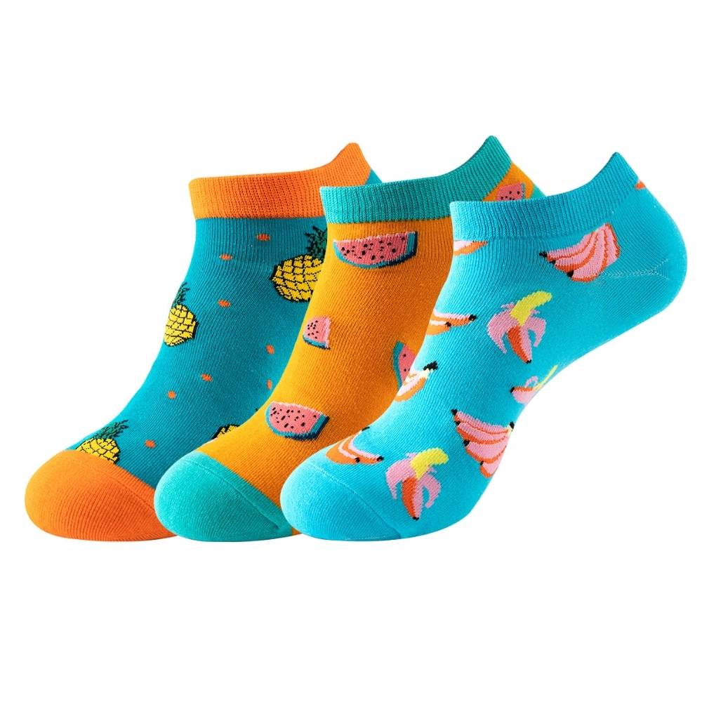 Multicolor Ankle Length Socks Pack of 3 for Men