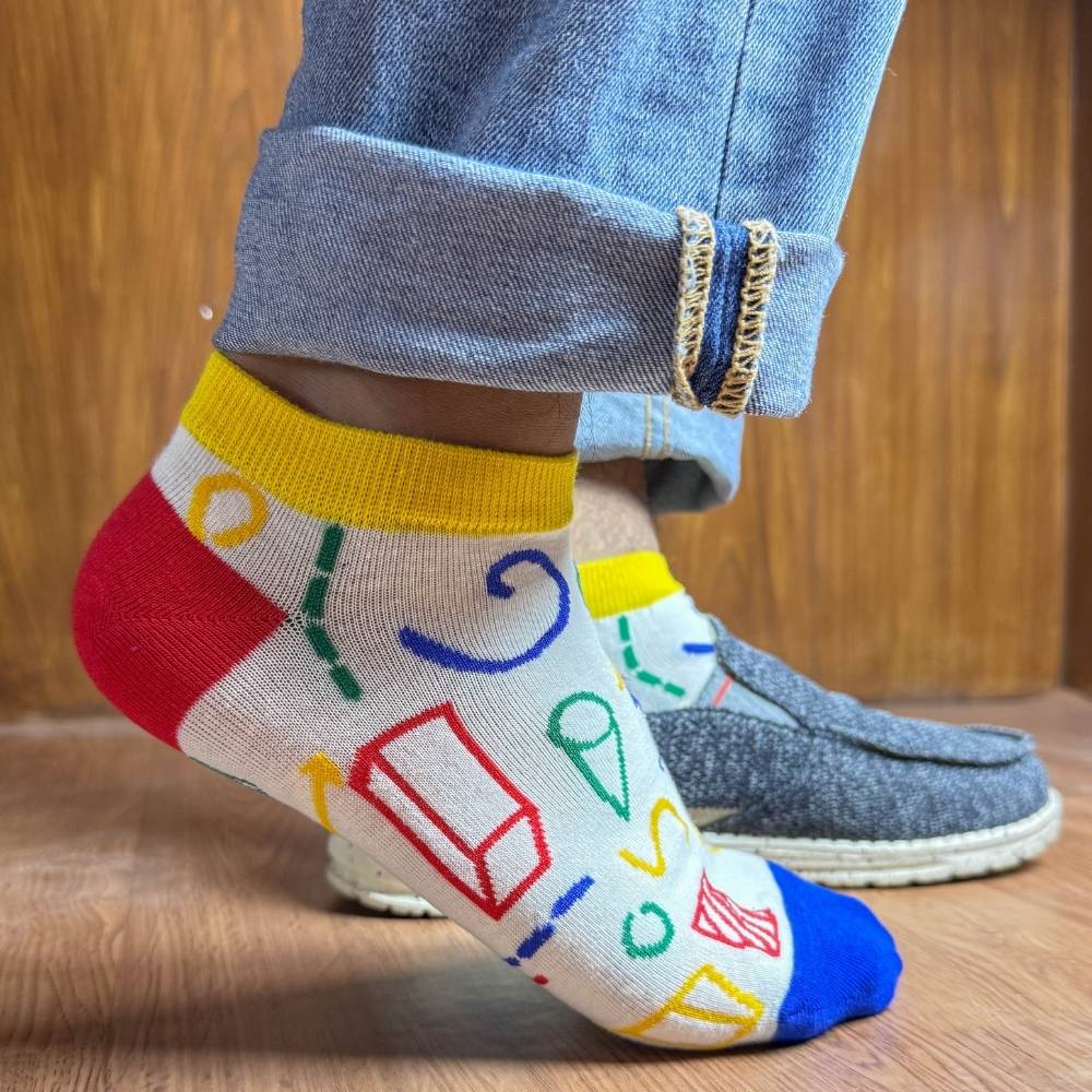 Multicolor Ankle Length Socks Pack of 3 for Men