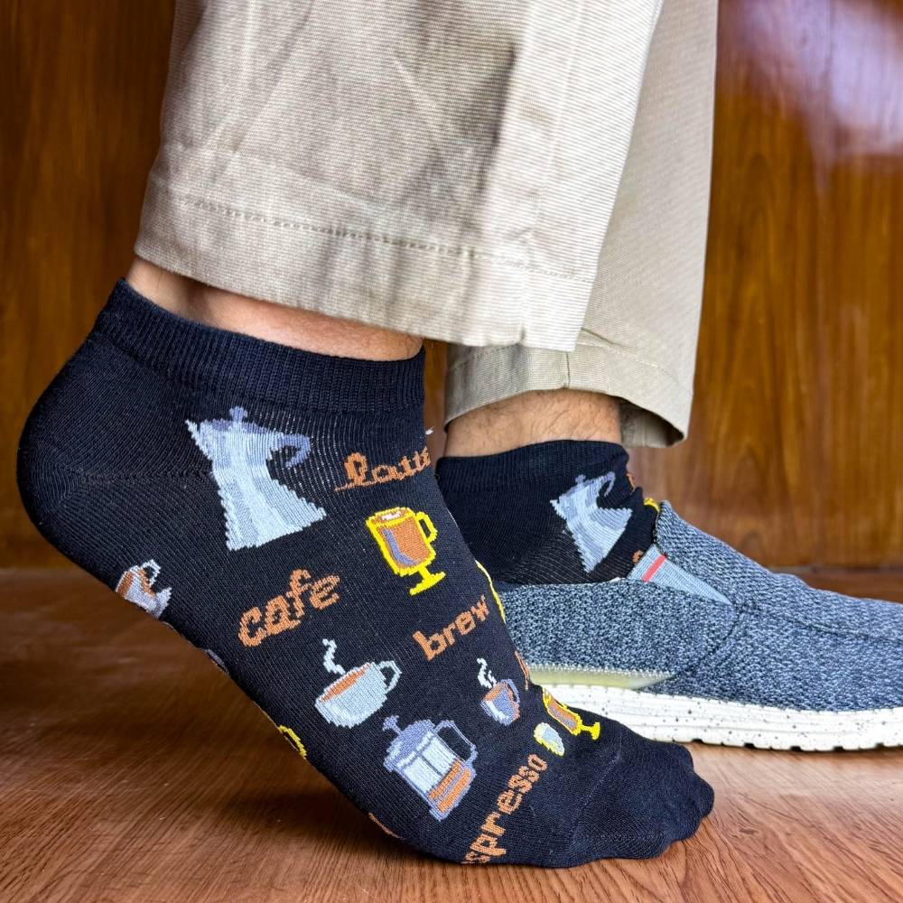 Multicolor Ankle Length Socks Pack of 3 for Men