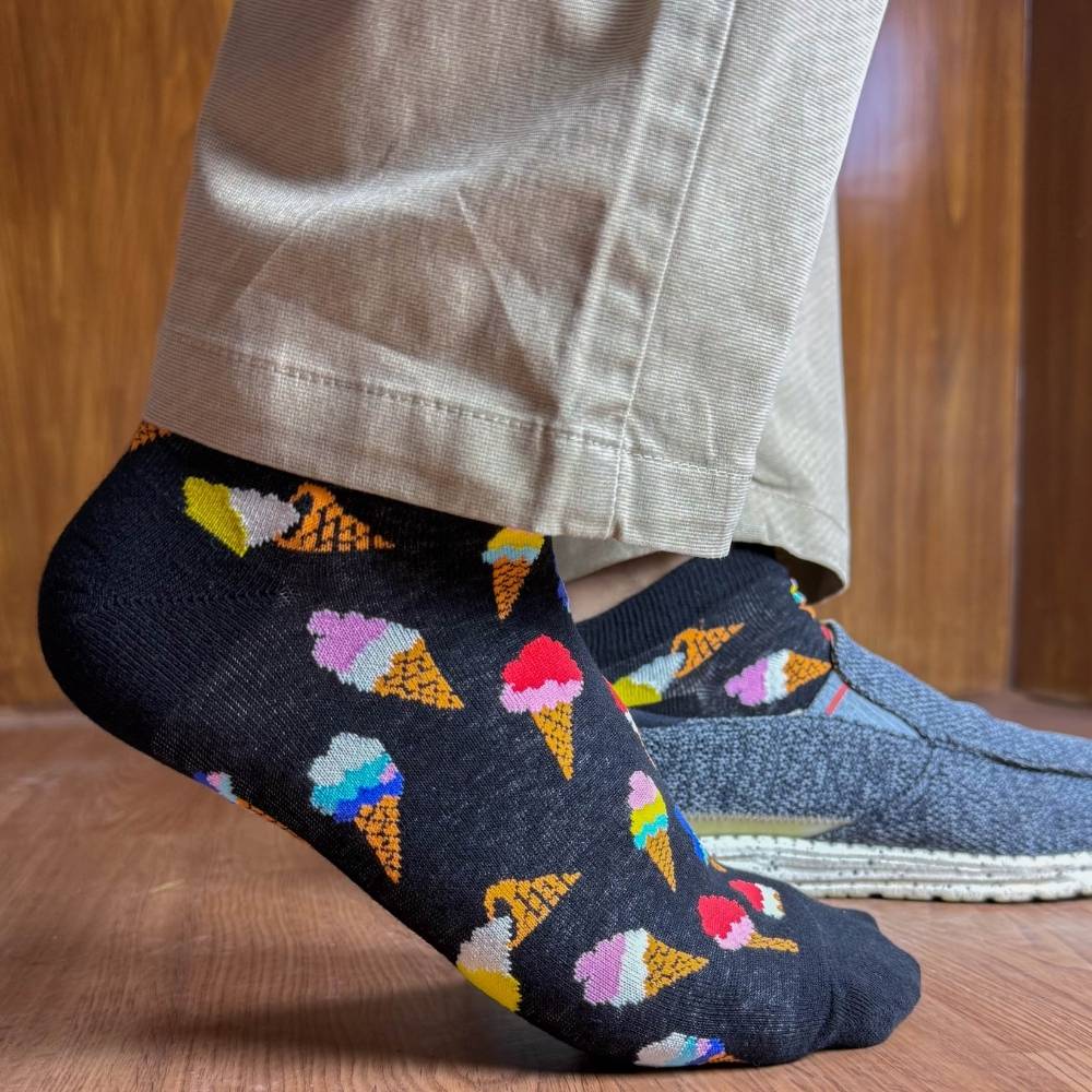 Multicolor Ankle Length Socks Pack of 3 for Men