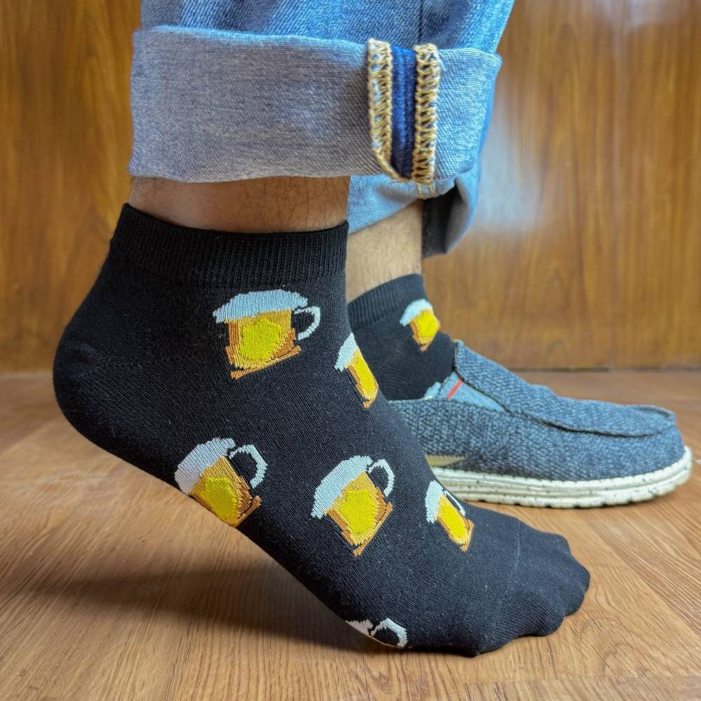 Multicolor Ankle Length Socks Pack of 3 for Men