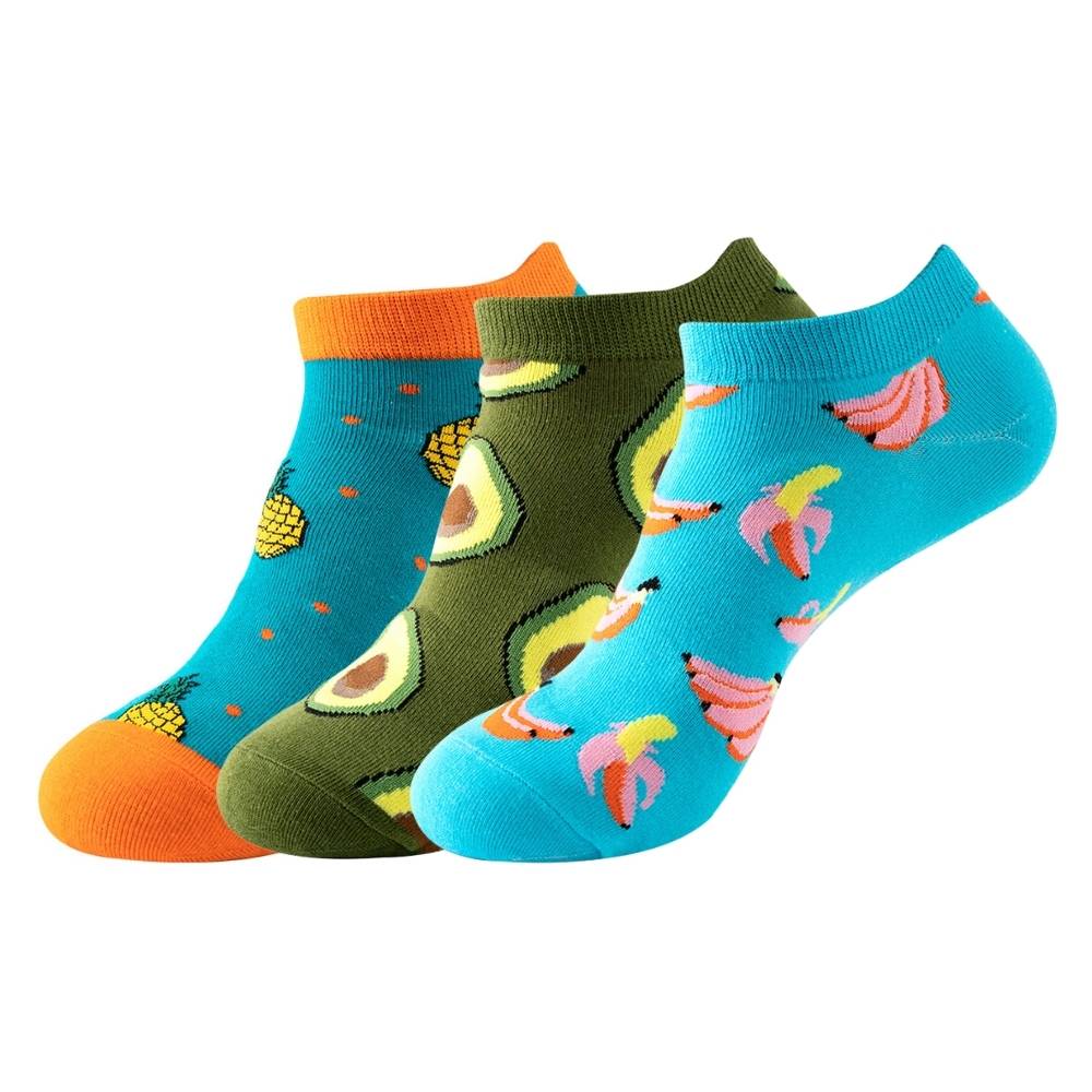 Multicolor Ankle Length Socks Pack of 3 for Men