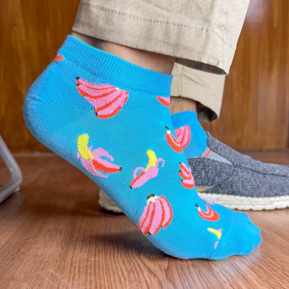 Multicolor Ankle Length Socks Pack of 3 for Men
