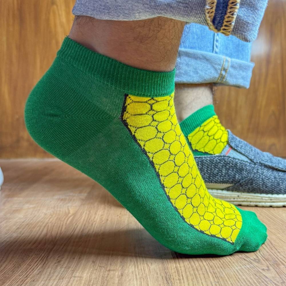 Multicolor Ankle Length Socks Pack of 3 for Men