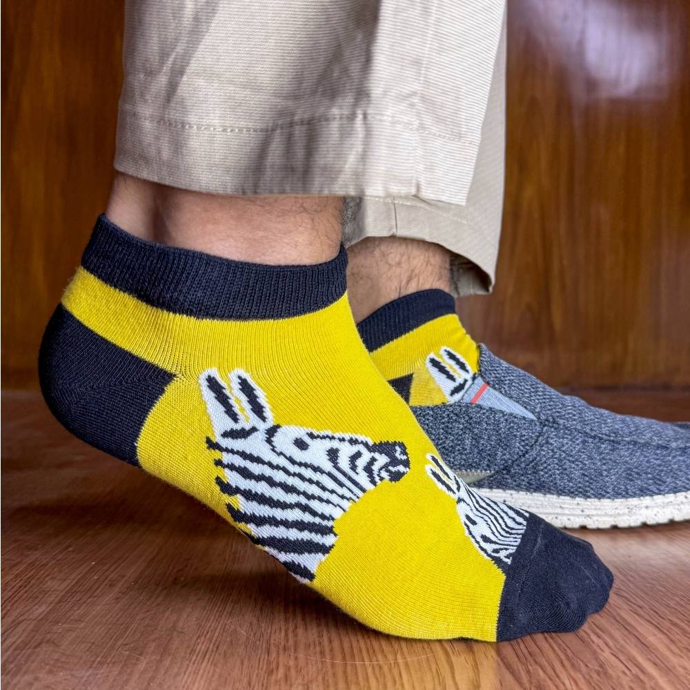 Multicolor Ankle Length Socks Pack of 3 for Men