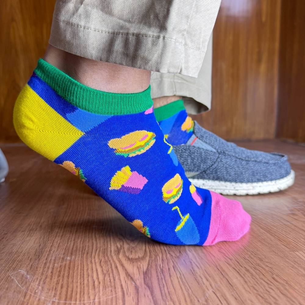 Multicolor Ankle Length Socks Pack of 3 for Men