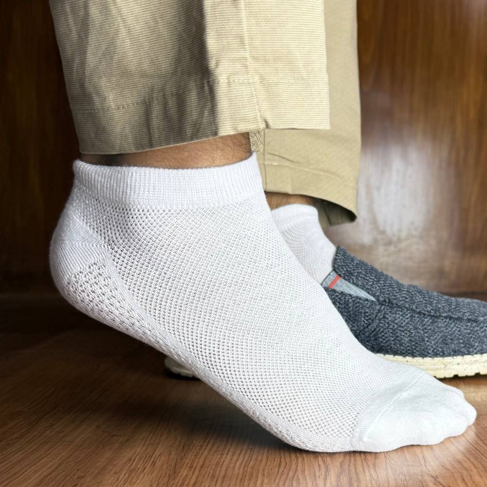 Multicolor Ankle Length Socks Pack of 3 for Men