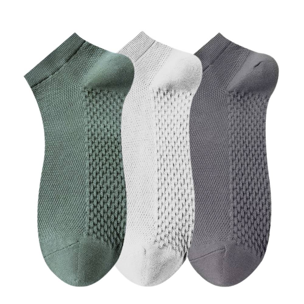 Multicolor Ankle Length Socks Pack of 3 for Men