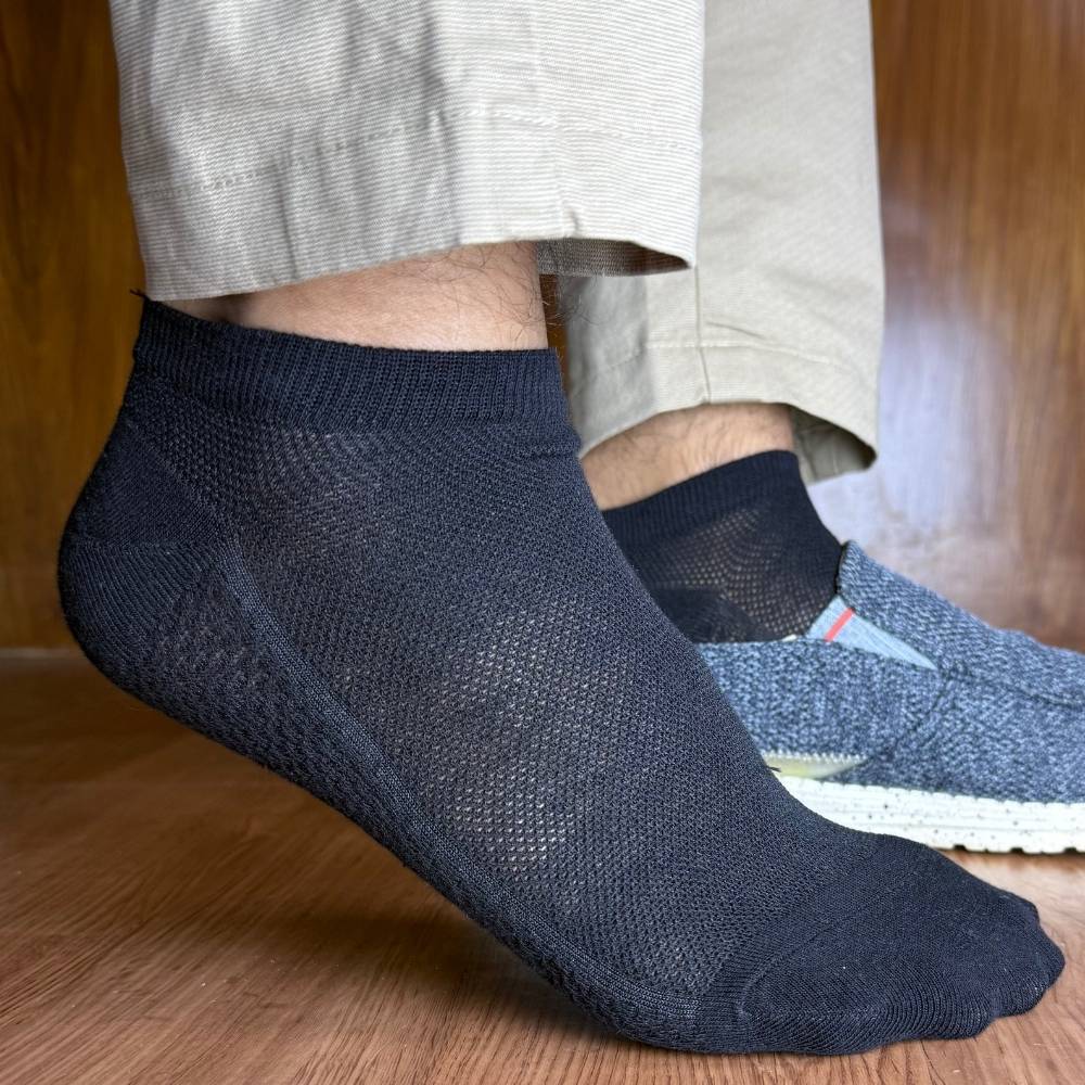 Multicolor Ankle Length Socks Pack of 3 for Men