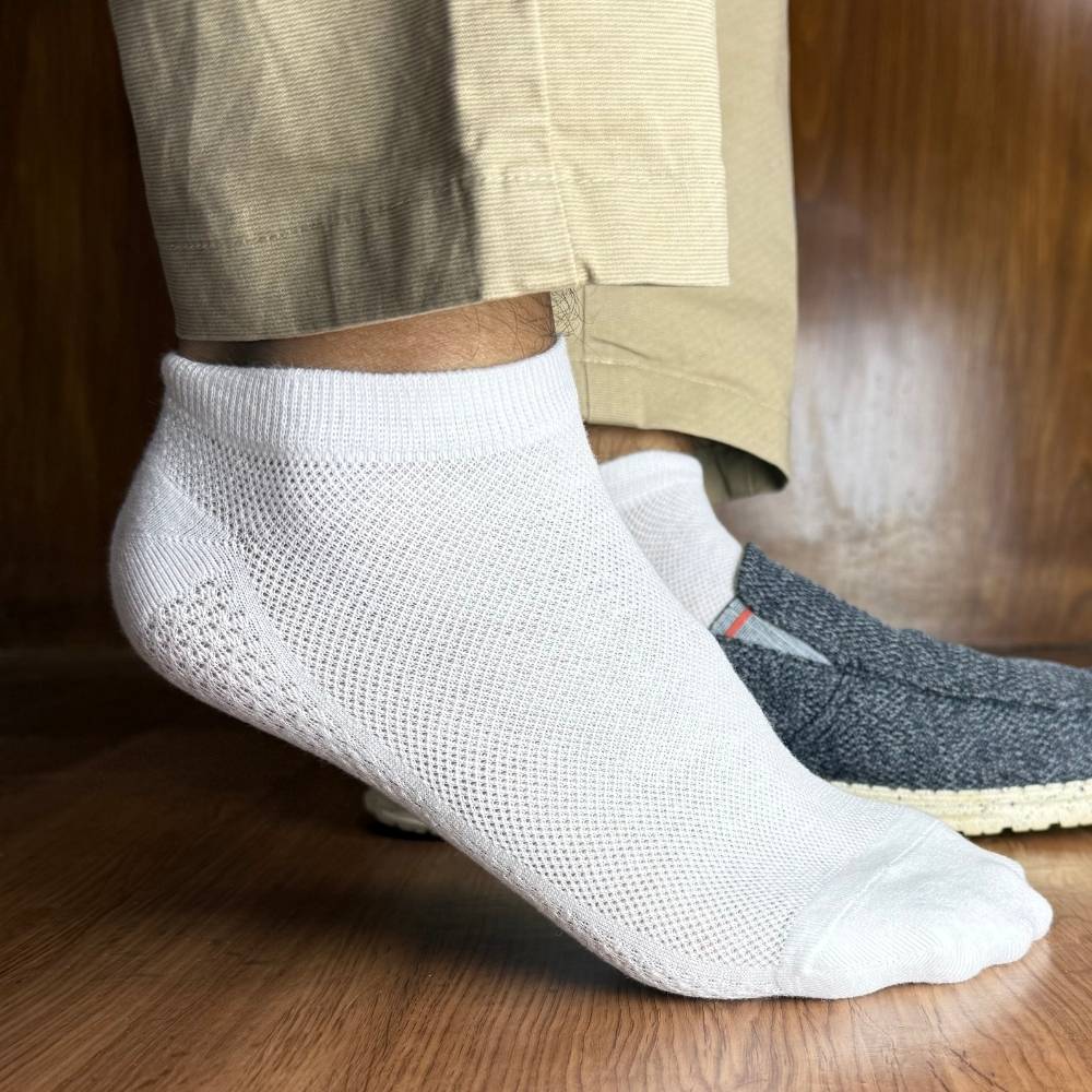 Multicolor Ankle Length Socks Pack of 3 for Men