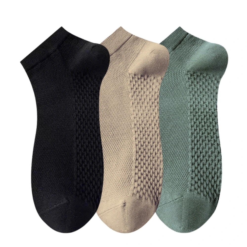 Multicolor Ankle Length Socks Pack of 3 for Men