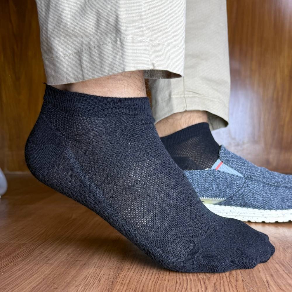 Multicolor Ankle Length Socks Pack of 3 for Men