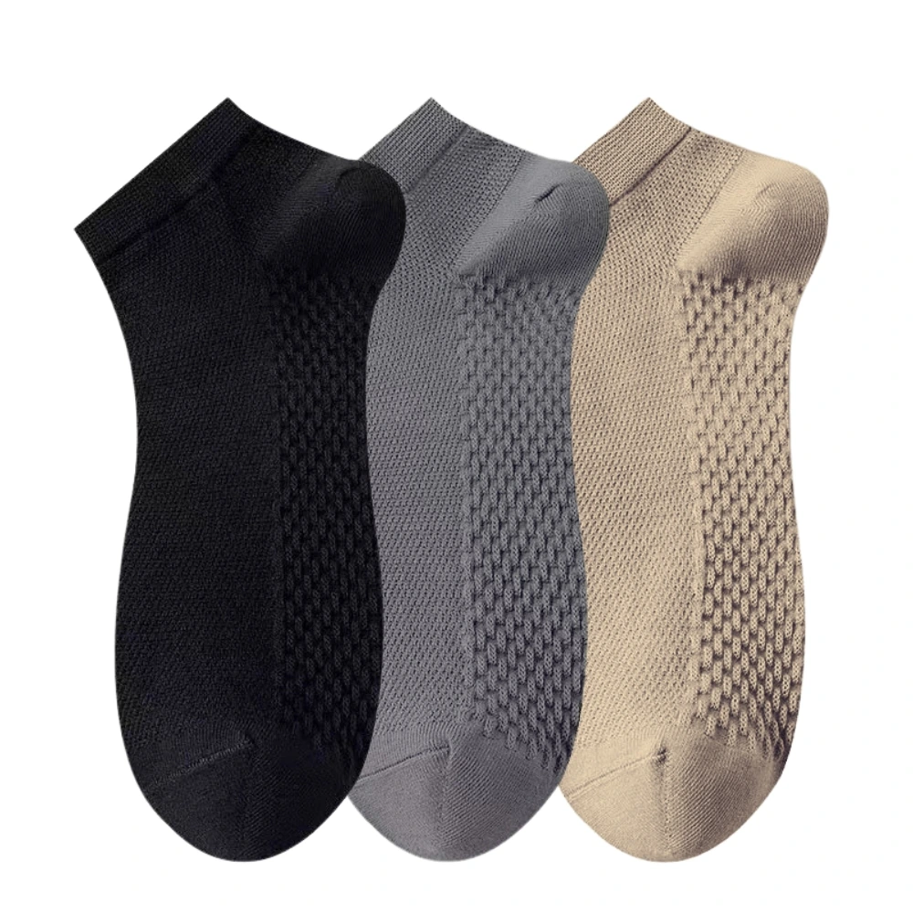 Multicolor Ankle Length Socks Pack of 3 for Men