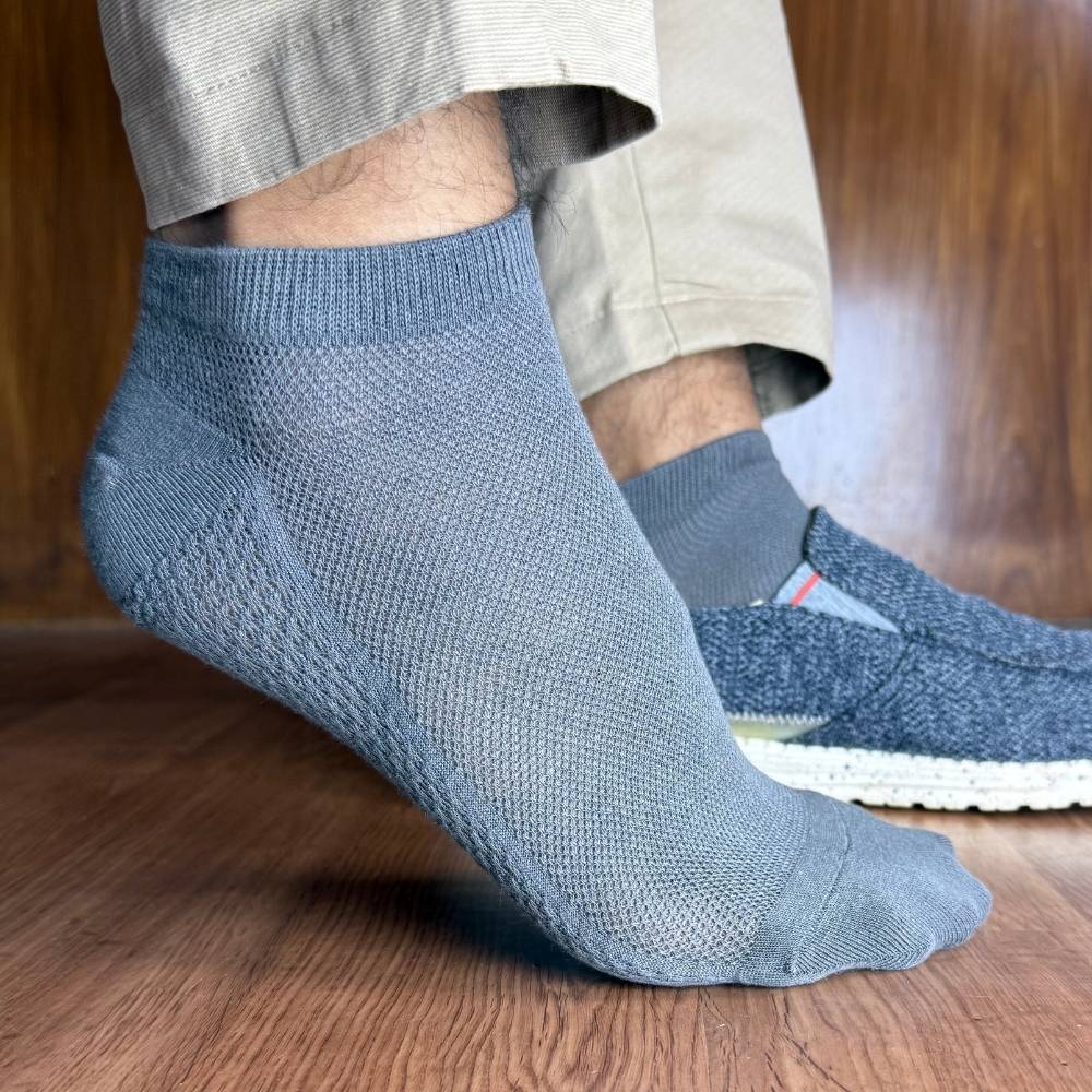 Multicolor Ankle Length Socks Pack of 3 for Men