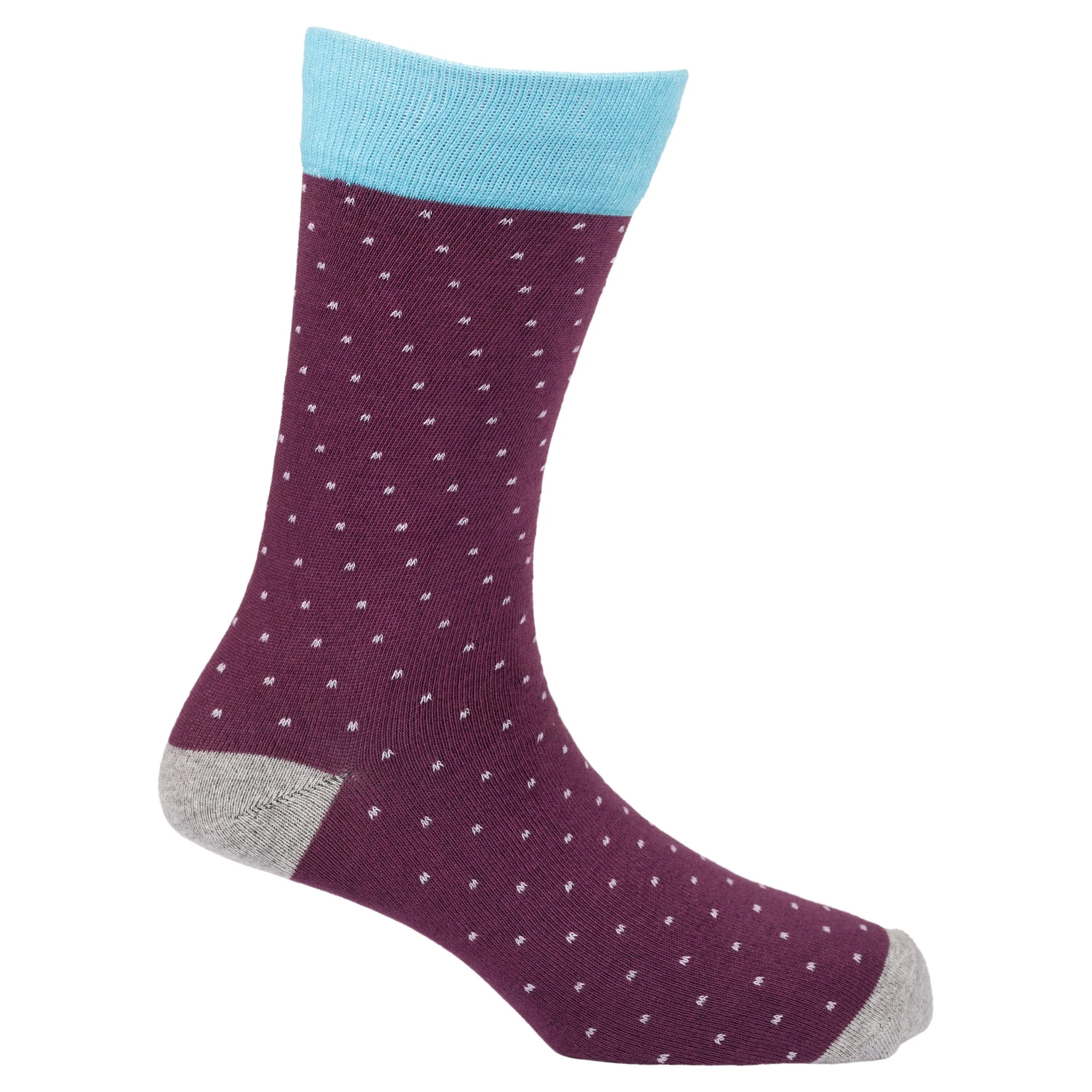 Purple Crew Length Socks for Men