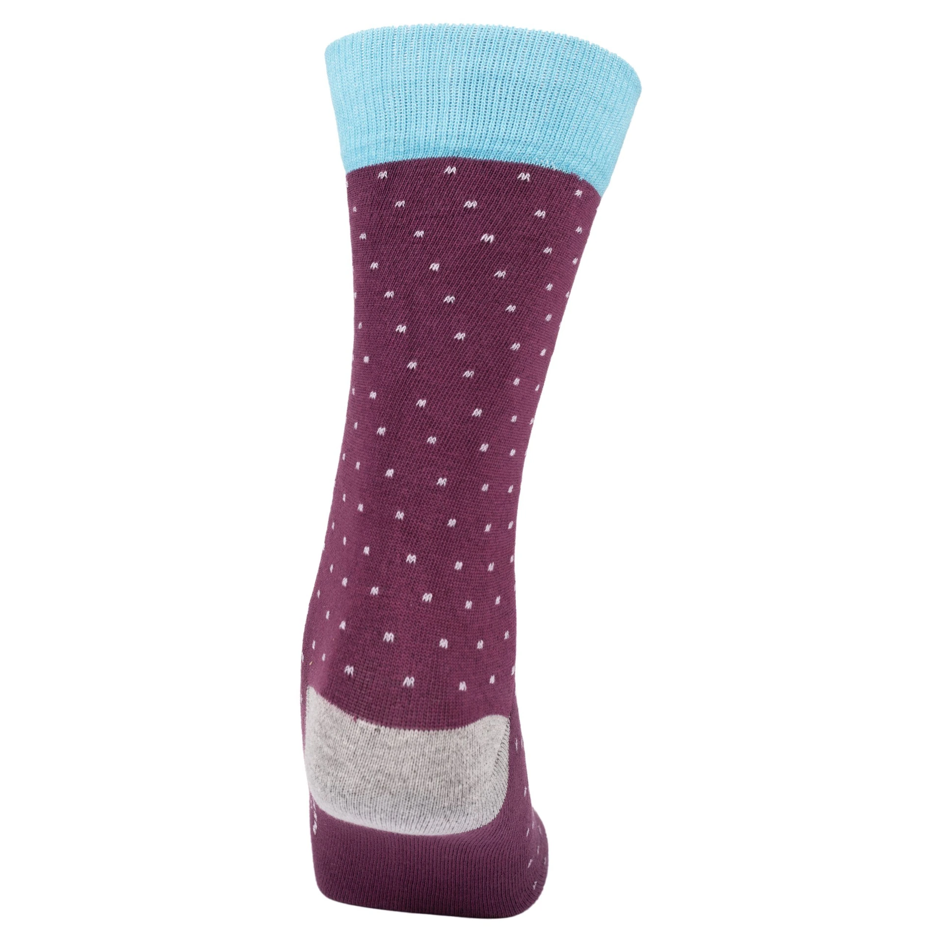 Purple Crew Length Socks for Men