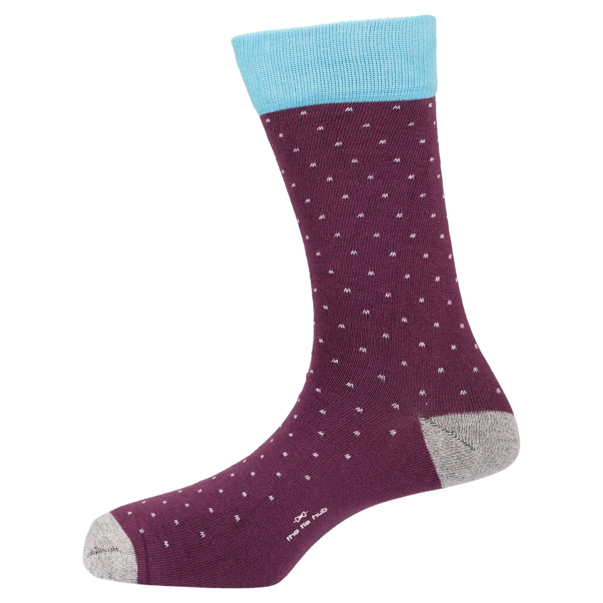 Purple Crew Length Socks for Men