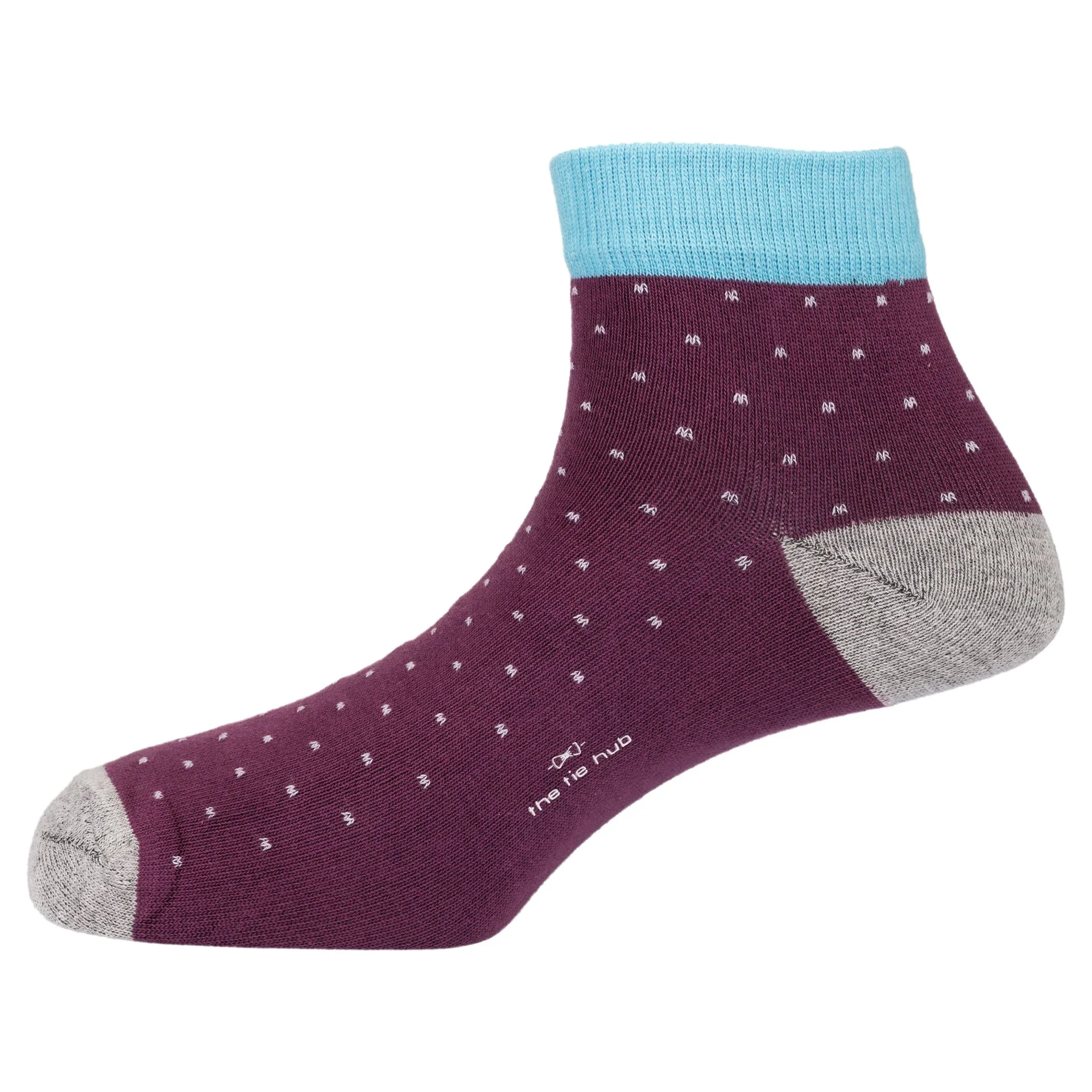 Purple Ankle Length Socks for Men