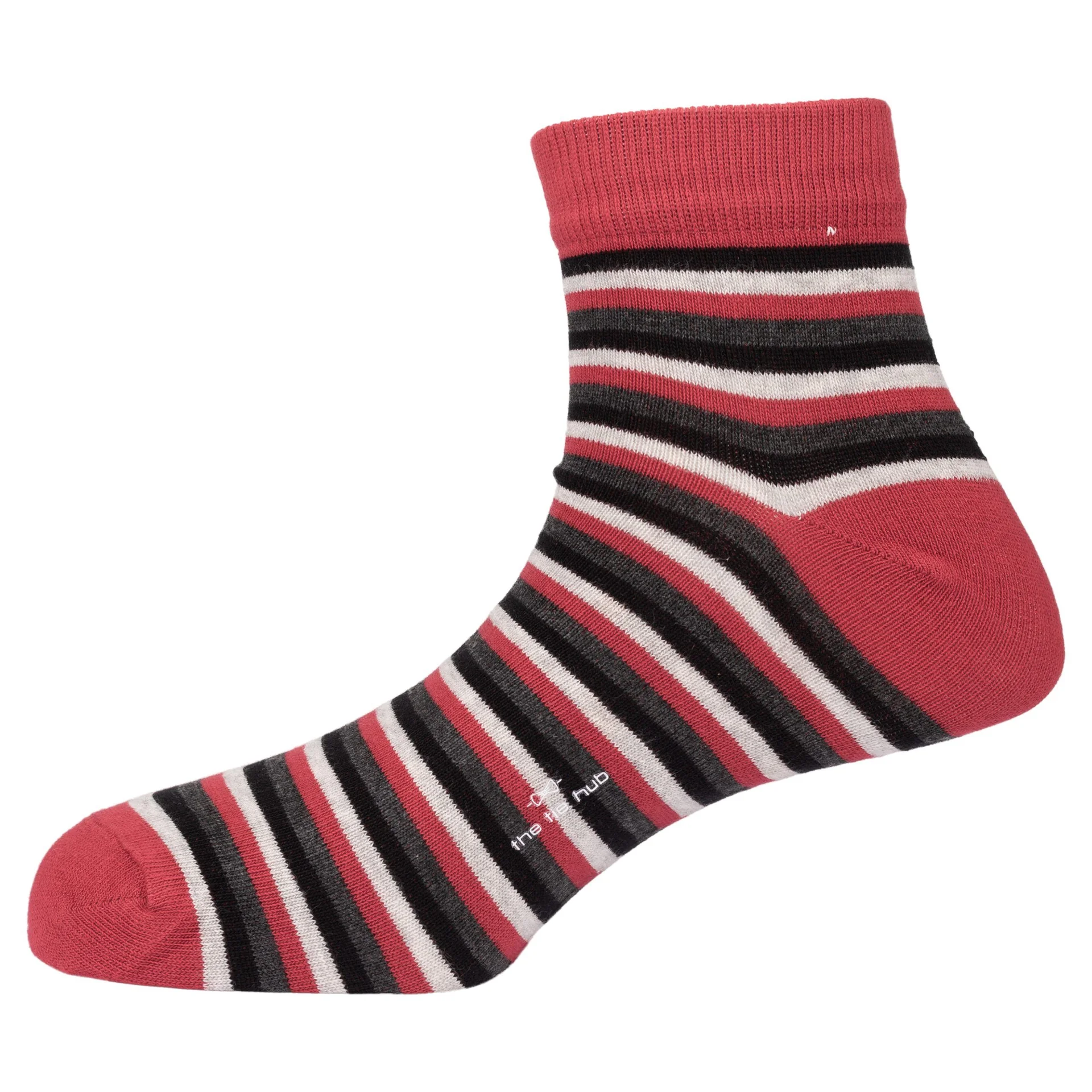 Red Ankle Length Socks for Men