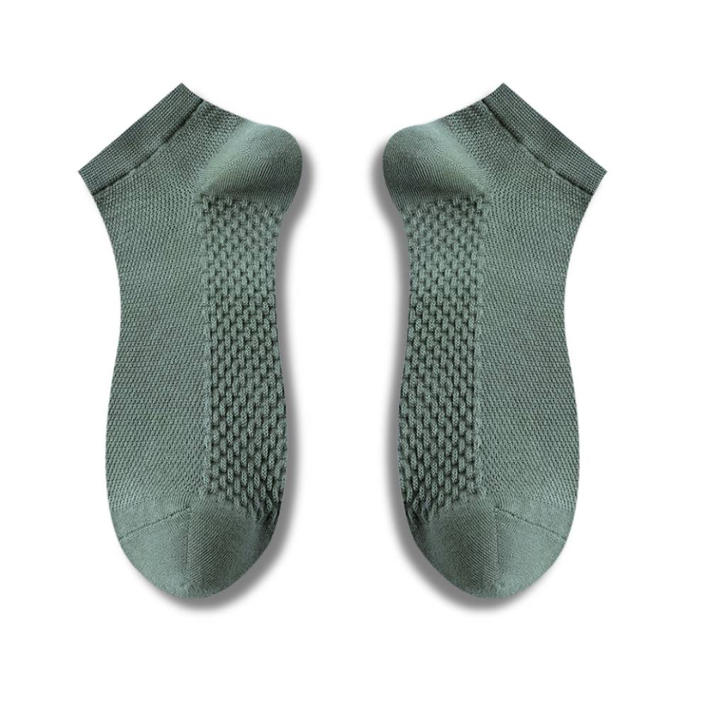Green Ankle Length Socks for Men