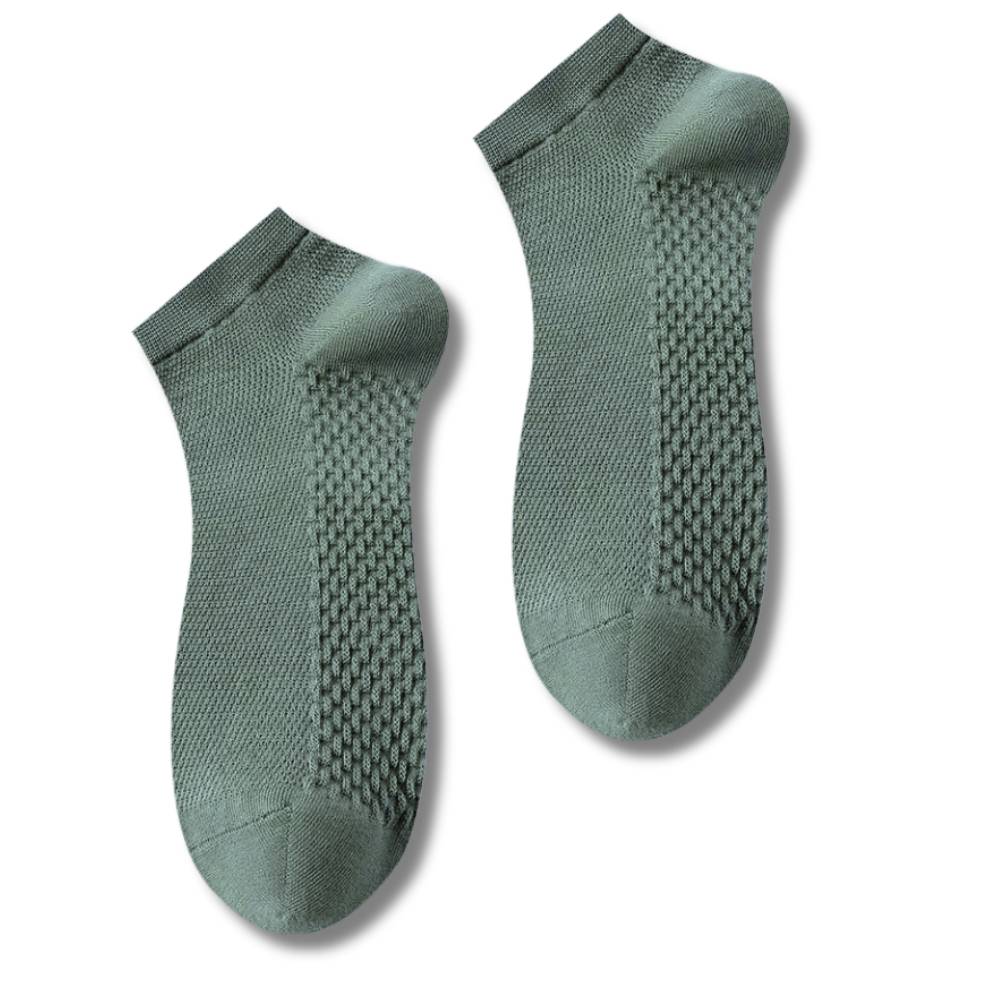 Green Ankle Length Socks for Men