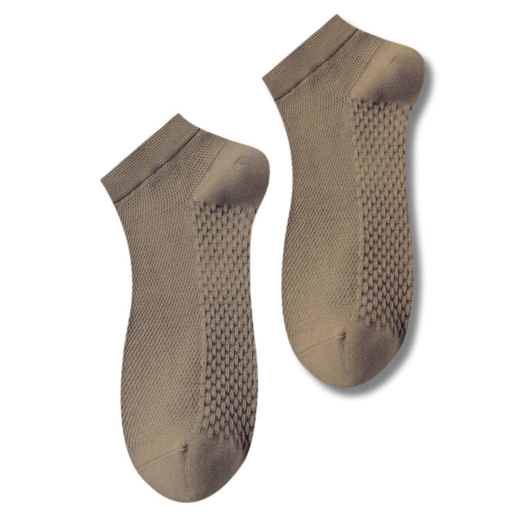 Beige Ankle Length Socks for Men